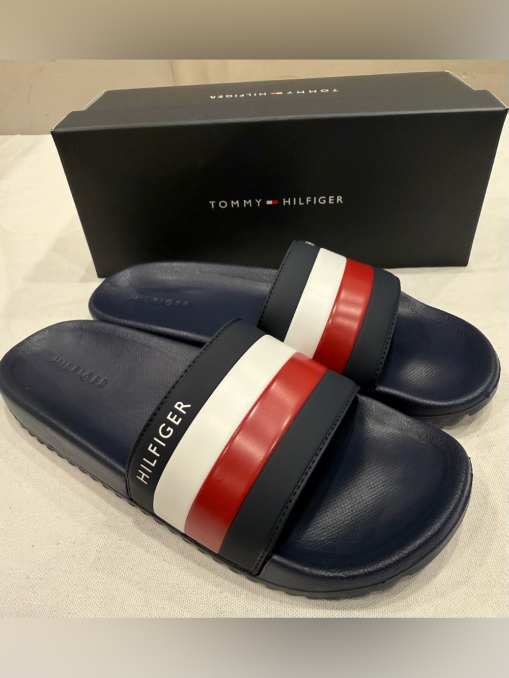 Tommy Hilfiger Men's Rozi Slide Sandal Color Dark Blue